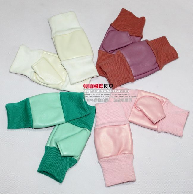 New arrival fashion half finger leather gloves women's gloves winter thermal fleece lined