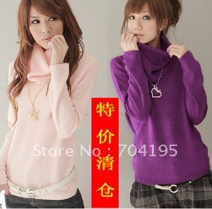 New Arrival Fashion pullover Knitwear  turn-down collar  Hoodies    ladies  Sweaters