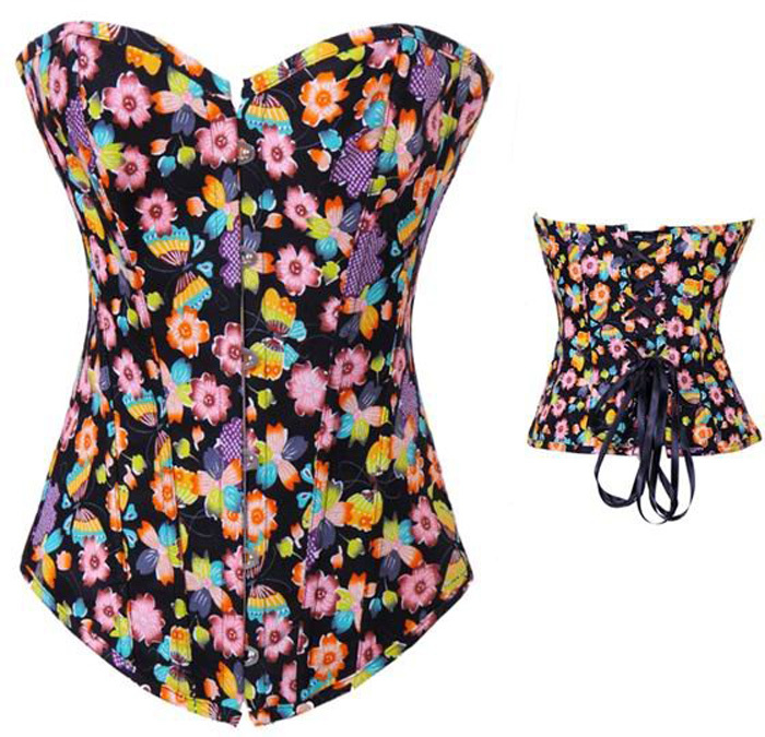 New Arrival Fashion women shaper Satin Corset(overbust) Sexy Lingerie 3285