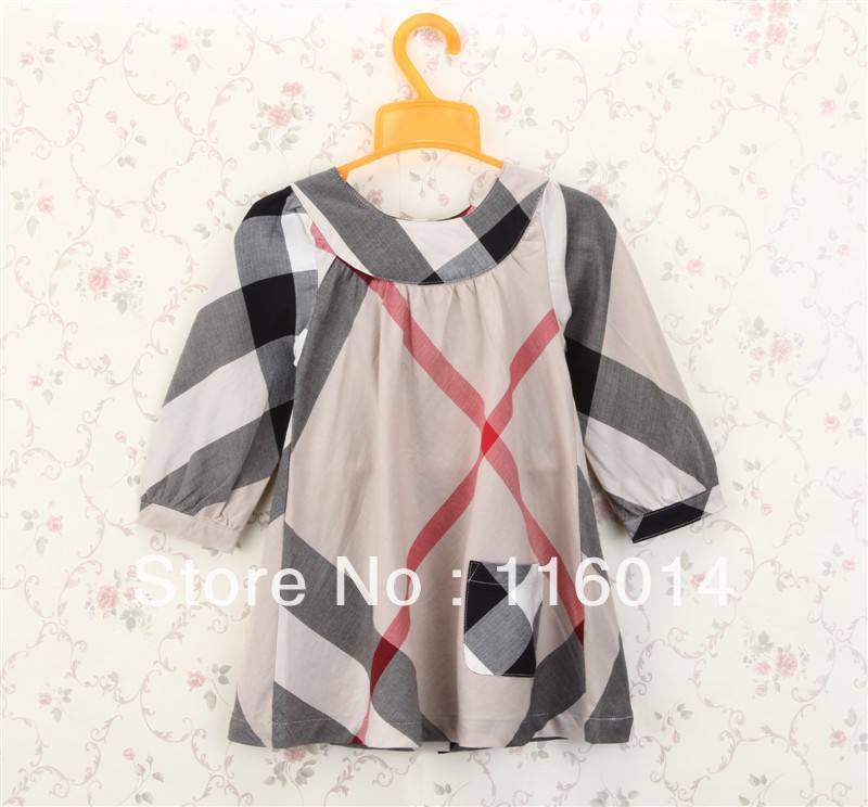 New arrival free shipping girl fashion brand shirt kid's three quarter sleeve shirt kid's cloth #1D112-6971