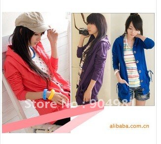 New arrival Free shipping  knitting sweater 2012 sweater womens coat  factory supplies promotion  hooded sweatshirt