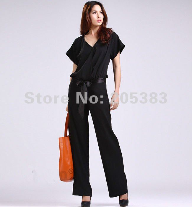 New Arrival Free Shipping Woman loose fashion casual solid jumpsuit