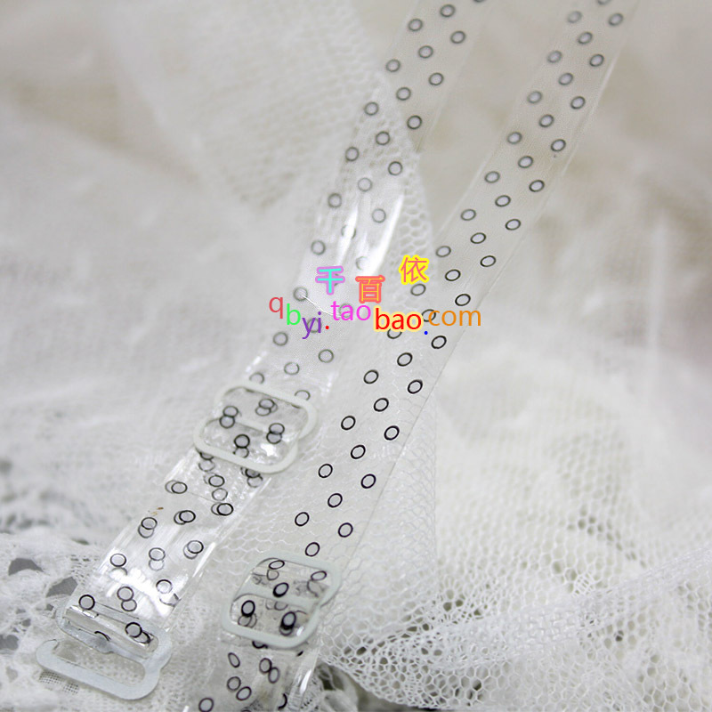 New arrival fresh dot circle print summer transparent shoulder strap pectoral girdle underwear belt