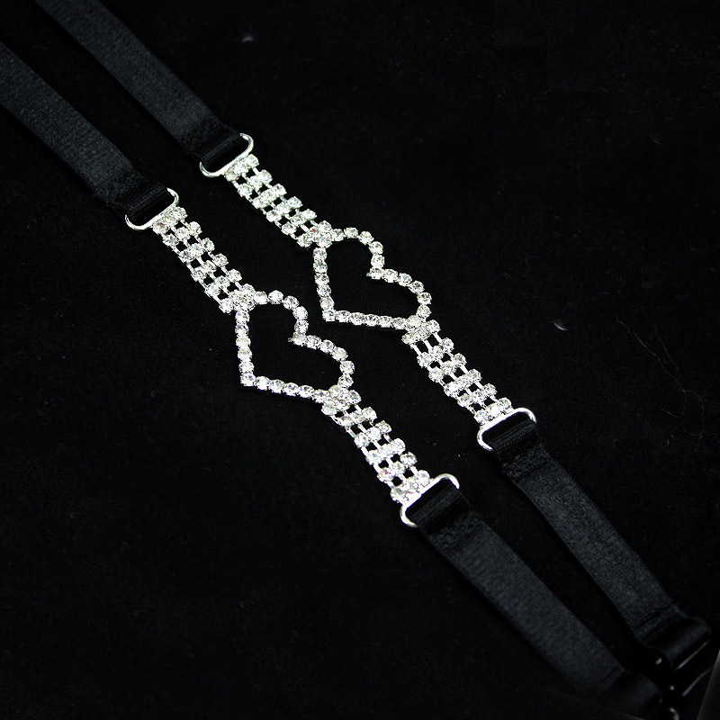 New arrival genuine diamonds rhinestone quality luxury of love diamond chain rhinestone double-shoulder shoulder strap metal