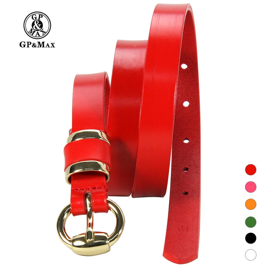 New arrival gpmax women's genuine leather strap candy chromophous cowhide belt