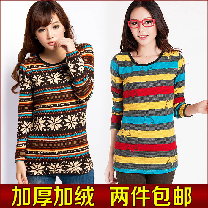 New Arrival.Grils Snowflake/Leopard/Mixed Colors/Stripe Sweater,Warm Plus Velvet Clothes,Free Shipping,Retails/wholesale