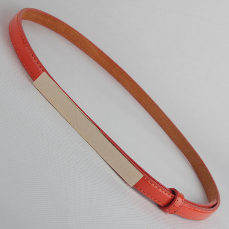 New arrival high quality paint spring and summer all-match women's thin belt genuine leather cowhide the end of thin belt female