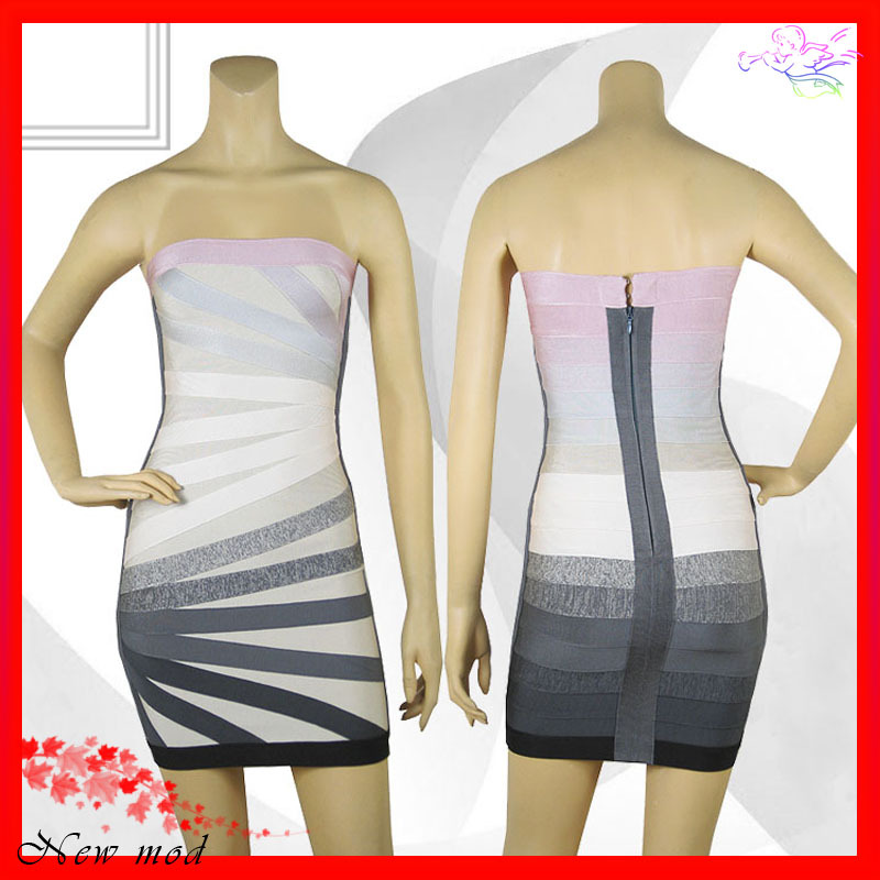New Arrival HL Elastic Knitted Bandage Dress Sleeveless Party Dress free shipping