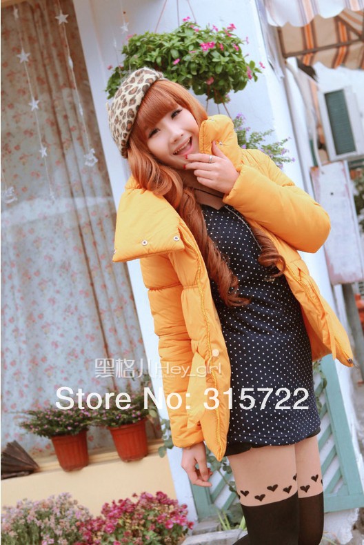 new arrival hot winter women warm coat korean lapel drawstring waistband slim cotton  outwear coat ,M,L, L-027