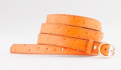 New arrival j cowhide ostrich grain women's genuine leather thin belt female strap 2
