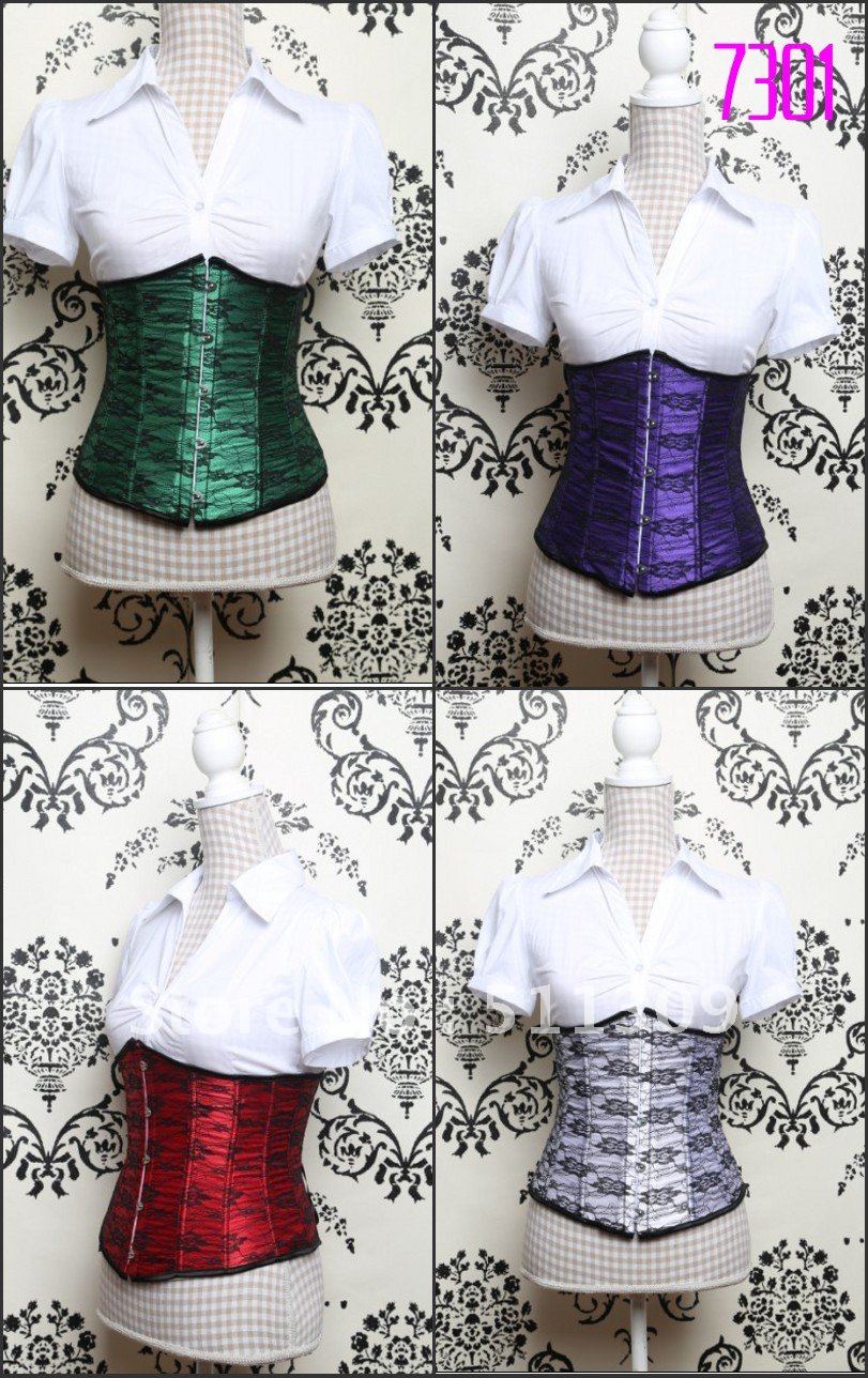 New arrival,Lace Underbust Corset,S-2XL available,Come with thong,7301