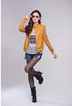 new arrival !!ladies' high quality PU leather clothes female short design slim jacket casual outerwear free shipping