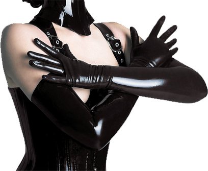 New Arrival Ladies Sexy Faux Leather Gothic Fetish Clubwear Gloves Hip-pop Jazz Five Fingers Long Gloves Black