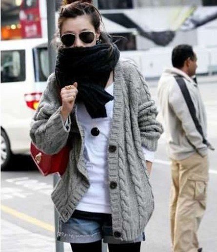 New arrival Lady Long Sleeve Cardigans Women's casual knitted sweater long Sweater jacket
