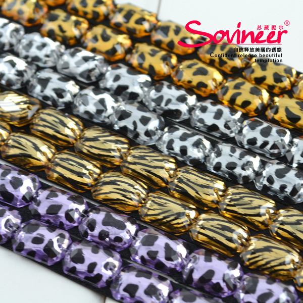 New arrival leopard print double shoulder strap underwear shoulder strap fashion sexy acrylic bra shoulder strap