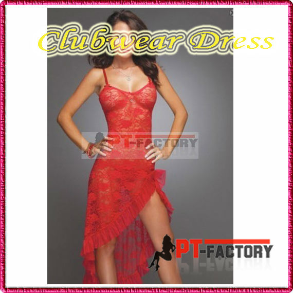 New Arrival Long red Gown  prom dresses see-through Clubwear Single Shoulder evening dress
