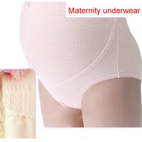 New arrival Maternity underwear 95%Cotton 5% Lycra, Elastic with fixed button Mommy's Panties  5Pcs/Lot AUP2103