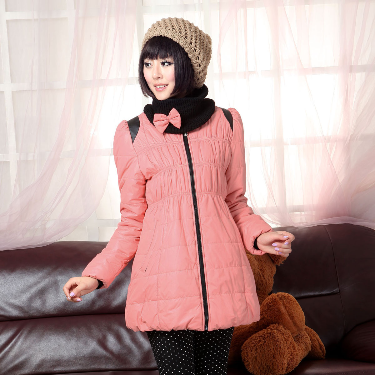 New arrival maternity wadded jacket personalized o-neck thickening maternity winter cotton-padded jacket down cotton-padded