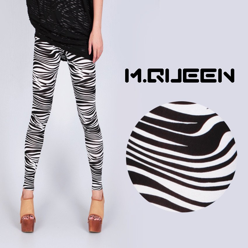 New Arrival Mixedlot zebra-stripe Printting legging Jeans pants C9073