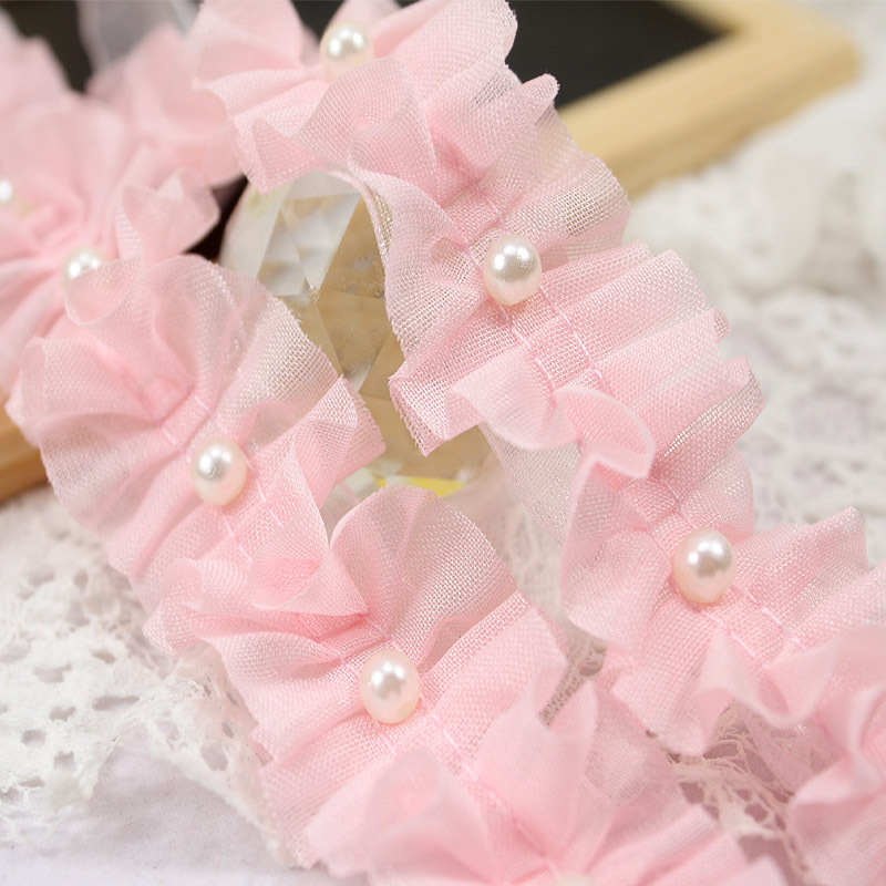 New arrival multicolor lace waves roll romantic princess pearl sweet steps bow halter-neck shoulder strap