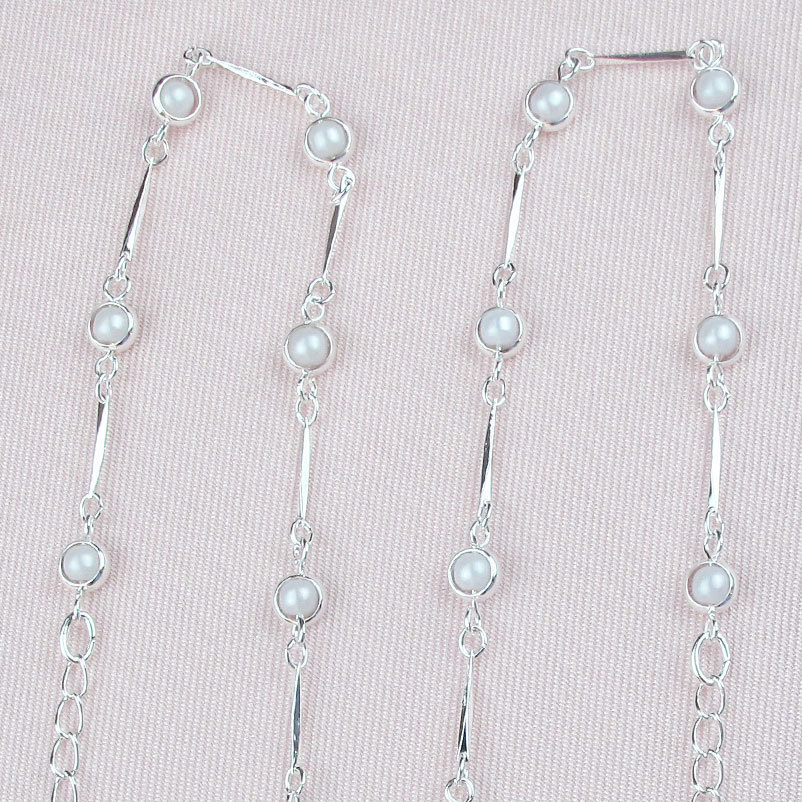 New arrival noble pearl silver buckle adjustable sex bra shoulder strap 1387 - 92