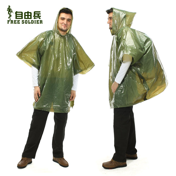 New arrival outdoor portable raincoat thickening Burberry poncho backpack poncho travel