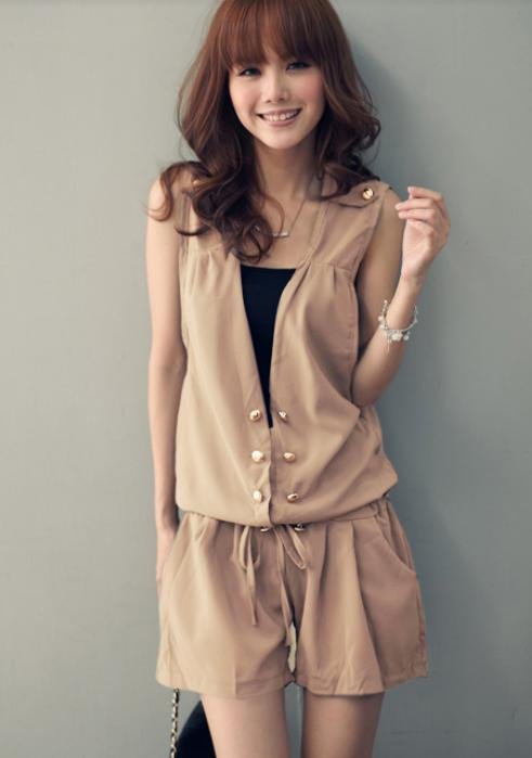 New Arrival Promotion Wholesale/retail Women Fashion Sleeveless Romper Strap Short Jumpsuit Scoop free shopping