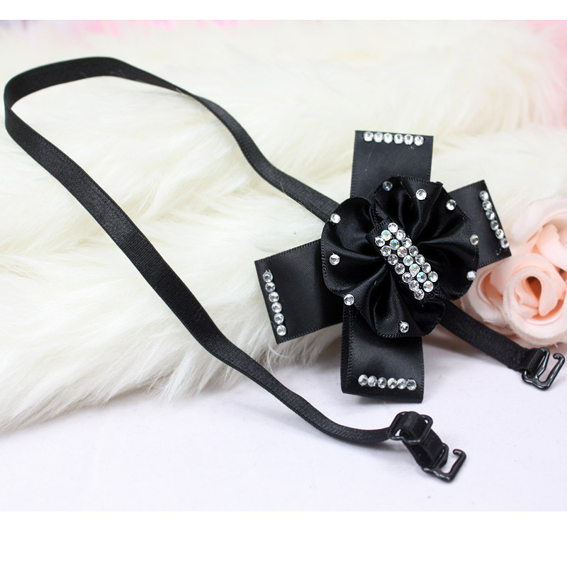 New arrival royal lace bow rhinestone hammer belt halter-neck shoulder strap pectoral girdle underwear belt