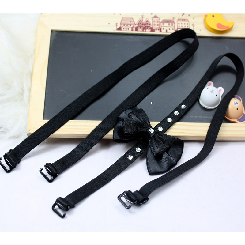 New arrival royal silks and satins yarn double layer bow rhinestone sweet double-shoulder cross shoulder strap pectoral girdle