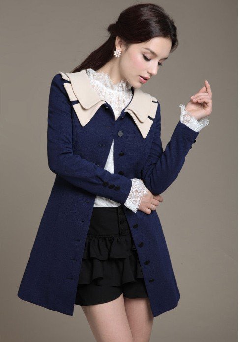 New arrival~S~XXL women's coat spring and autumn medium-long slim trench  Free shipping