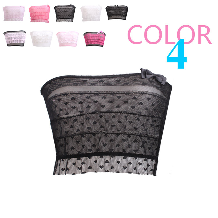 New arrival sexy gauze lace decoration tube top tube top