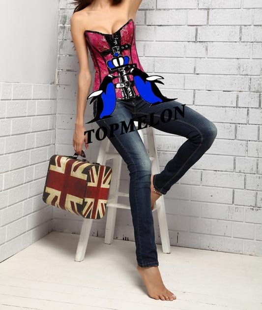 New arrival sexy lingerie overbust corset includes bustier + g-string Free shipping - 982