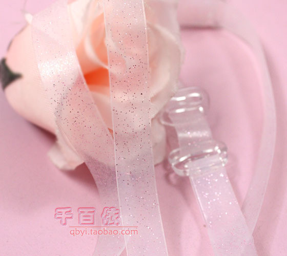 New arrival small fresh comfortable rose red glitter silica gel shoulder strap bra shoulder strap