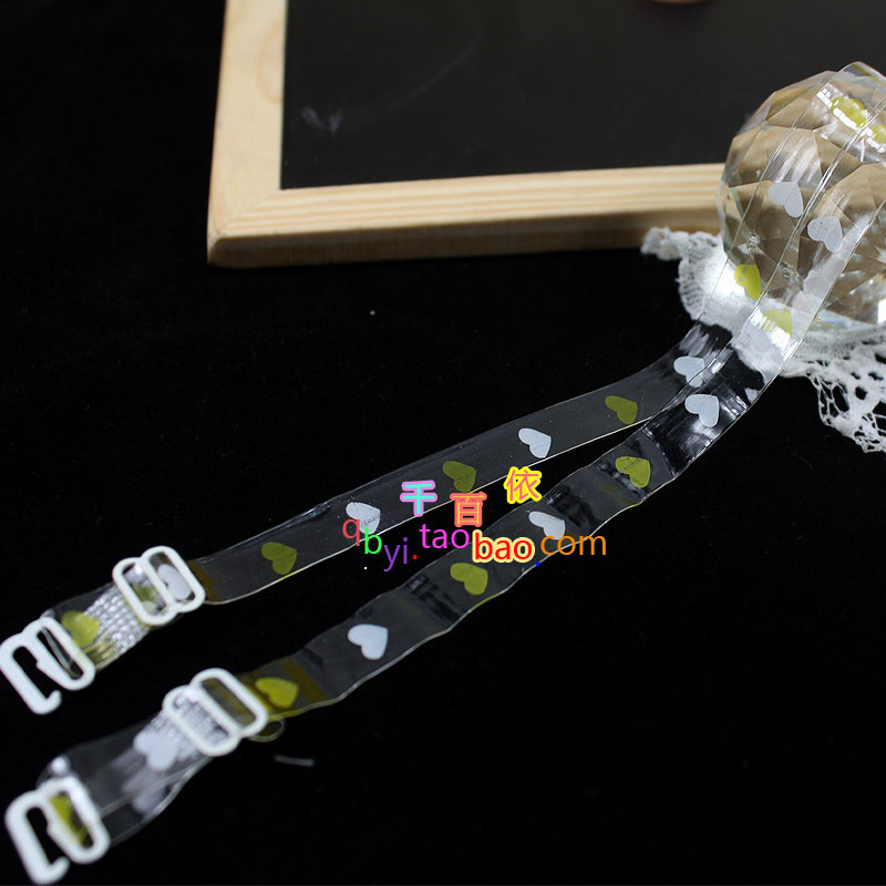 New arrival summer candy color white love transparent shoulder strap pectoral girdle underwear belt