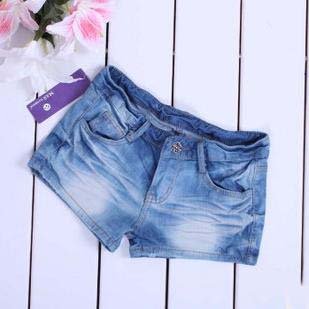 New Arrival Summer Drape Shorts Lady Fashion Zipper Button Hot Pants Light-Blue Trousers Free Shipping
