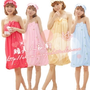 New arrival summer female multi-colored towel cotton set sleepwear shower cap bath towel bathrobe bath skirt lounge 2013