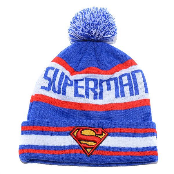 New arrival Superman Beanie hats,kinitted Winter Wool Caps.