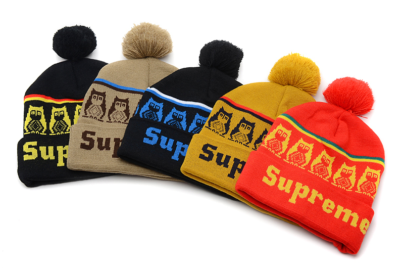 New Arrival Supreme Beanies hats One size fits most fashion Acrylic baseball cap 5 colors