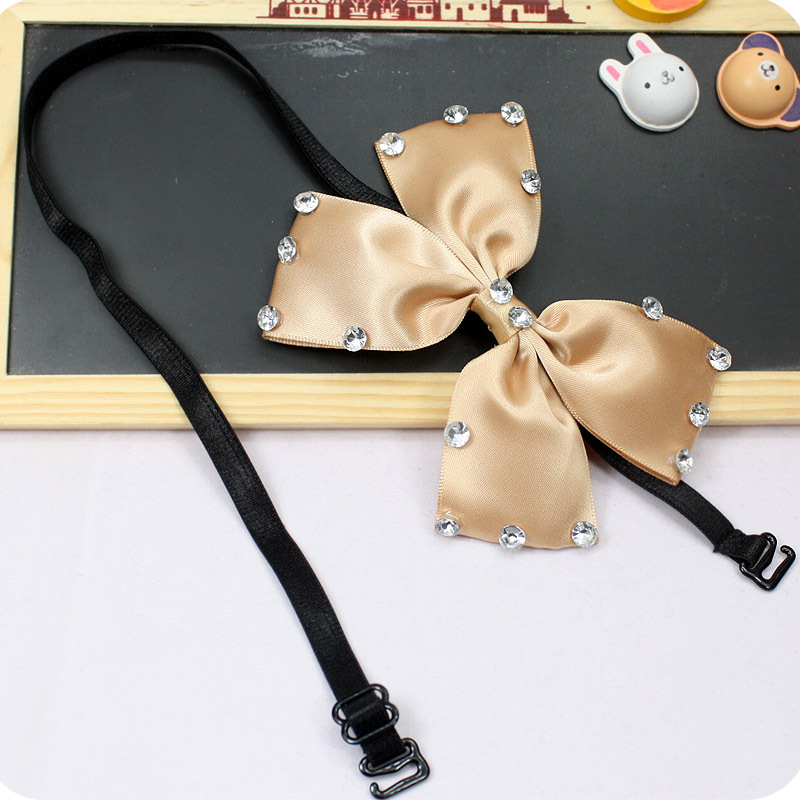 New arrival sweet rhinestone bow ultralarge fashion beautiful halter-neck shoulder strap pectoral girdle hook