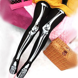 New Arrival Tattoo Stockings,Fasion Women's Pantyhose,Skull Style Socks,5pcs/Lot,Wholesale Free Shipping