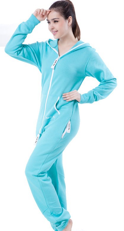 New Arrival Unisex Style Blue Jumpsuit  / Adult Fleece Hoodies /  Oversize + Fedex Free Shipping  E300-67