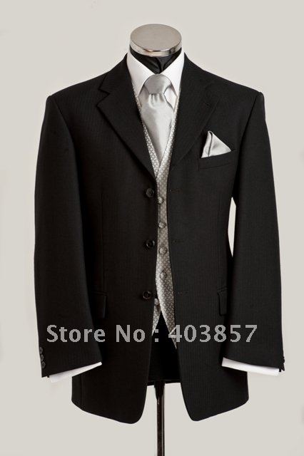New Arrival Wedding Tuxedo  Tailor Made Wedding Suits  Mens Wedding Suits  Groom Suits (Jacket+Pants+Tie) Black  239