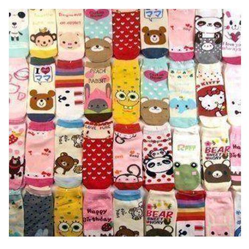 New Arrival Wholesale Lady's Lovely Fashion Cartoon Socks Sox Socks Stockings 10pairs/lot Free Shipping