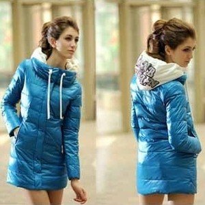 New Arrival winter long design slim Down & Parkas cotton-padded jacket with a hood women winter outerwear