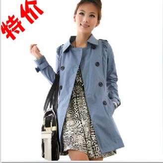 New arrival women's autumn and winter ol medium-long trench outerwear princess double breasted belt slim trench