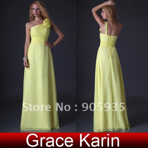 New Arrival! Women's Sexy Full-Length One shoulder Bridesmaid Gown Wedding Party Evening Dress 8 Size CL3433