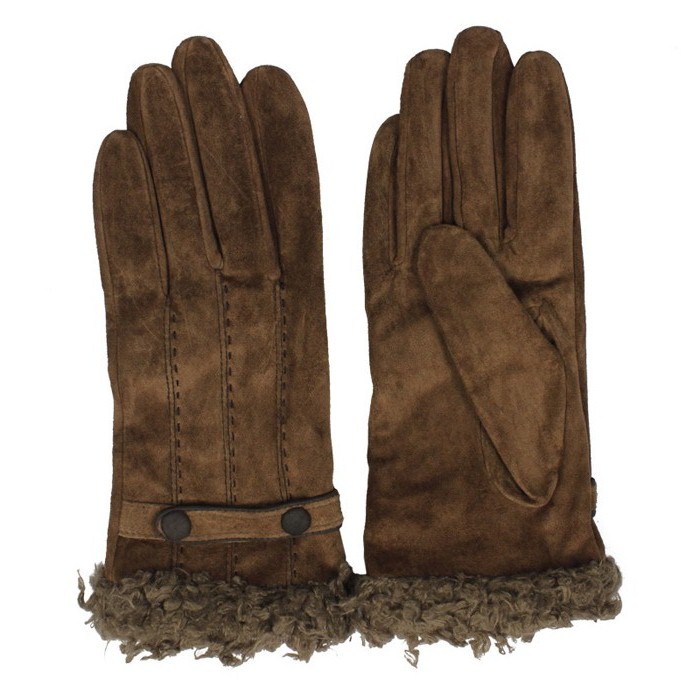 New arrival women's the pig suede leather gloves kenmont autumn and winter thermal gloves finger gloves 4902
