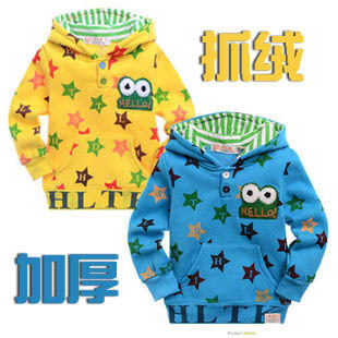 New arrivals free shipping children's  clothing for spring and autumn  fleece pullover sweatshirt 2-8 years age wholesale