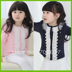 New arrive  Autumn lovely lace cardigans , children clothing, jacket, outwear, baby wear 1#3277
