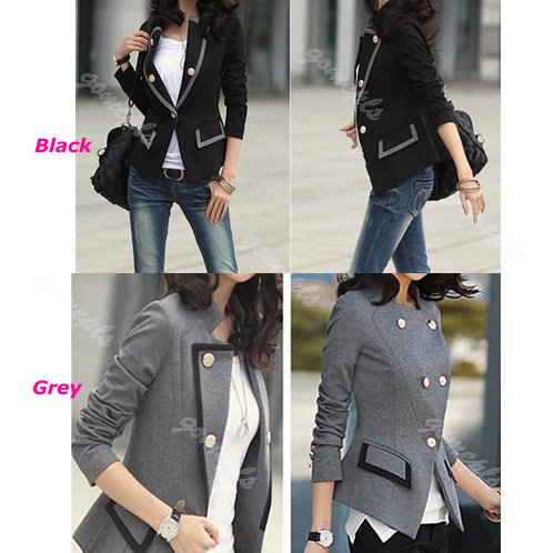 New Arrive, Fashion Elegant One Button Frills Slim Suit Women Blazer OL Jackets Ladies Coat Outerwear Free Shipping